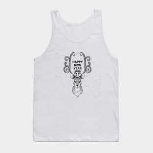 Happy new year 2020 Deer Spiritual Animale New Year Gift Tank Top